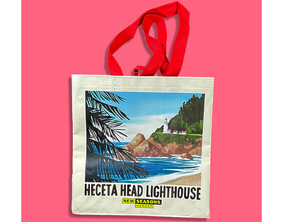 New Seasons Tote Bags X Drew Bardana graphic landmarks outdoors tote bag travel usa