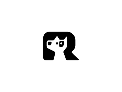 R and dog logo animal brand branding design dog doggy elegant graphic design illustration letter logo logo design logo designer logodesign logodesigner logotype modern negative space pet r