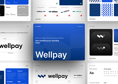 Wellpay - Brand Guideline brand design brand guideline brand identity branding figma finance graphic design guide guide book logo ui visual identity