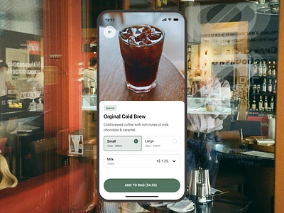 Coffee Order App Design app app design app ui bottom sheet clean ui coffee coffee app coffee shop coffee ui design ice coffee light mode minimal ui pdp product product design ui ui design ux ux design