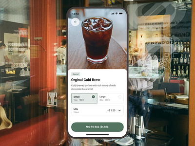 Coffee Order App Design app app design app ui bottom sheet clean ui coffee coffee app coffee shop coffee ui design ice coffee light mode minimal ui pdp product product design ui ui design ux ux design