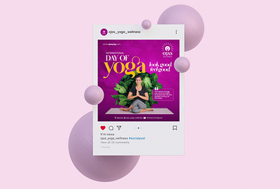 Yoga & Wellness Studio bold creative dynamic elegant inspiring minimalistic modern social post trendy vibrant visual