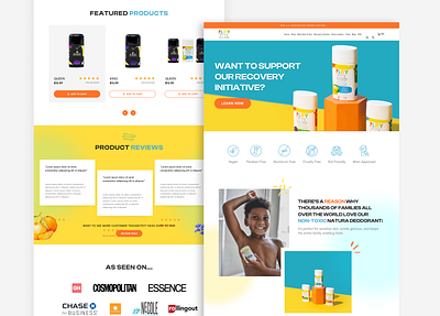 Landing page for Kid's Deodorant design design concept gradient landing page ui ux web design