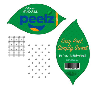 Peelz Package Redesign mandarins mockup package sustainable