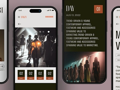 Magzy - Events Details Page Mobile Responsive big typography business clothing content count timer fashion image magazine marketing media news publication responsive retro shopping swiss style ui ux vintage website