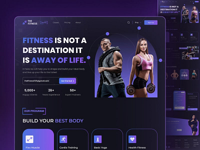 Fitness Landing Page best design best landing page branding create landing page design graphic design high converting landing page landing page landing page design landing page design figma landing page design tips landing page examples landing page template landing page that convert landing pages ui ui design ux web design