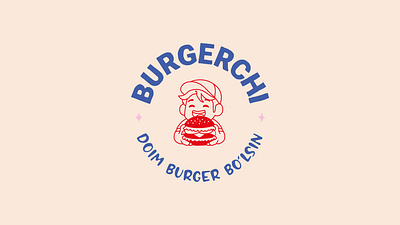 Logo design for Burgerchi branding burger logo emblem logo fast food logo identity logo logo design logotype mascot logo