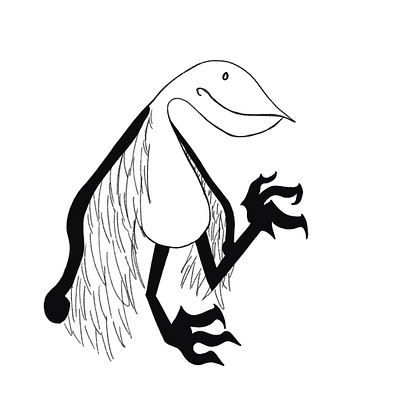 Big Bird bird claws illustration pelican