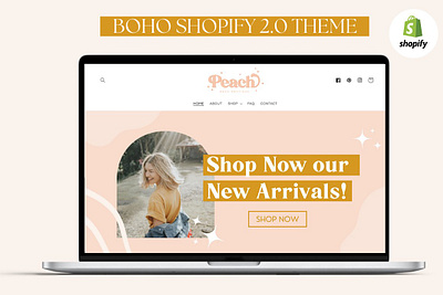 Peach - Boho Pink Shopify Theme boutique store boutique templates ecommerce ecommerce templates ecommerce themes ecommerce website online business online shop shopify design shopify template store web design web design template web designer website design website template