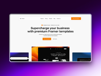 Combus - Ecommerse SaaS Framer template design developer digital ecommerse framer framer template no code products saas