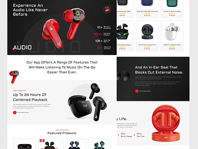 Earbuds Website ui