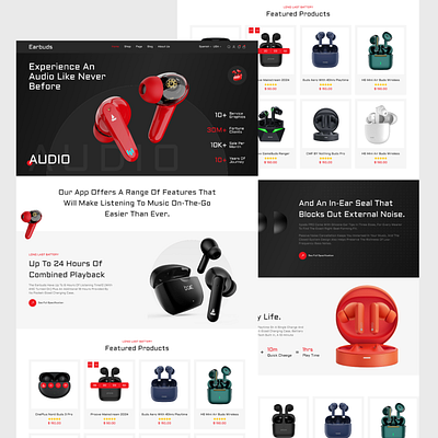 Earbuds Website ui