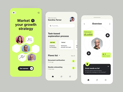 Mobile App for a Productivity SaaS ✦ Flows application design interface mobile product service startup ui ux