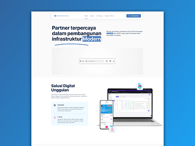 Landing Page Company GSIP aplikasi branding coding design dribbble facebook google graphic design illustration instagram laptop logo mobile mockup social media twitter typography ui ux vector