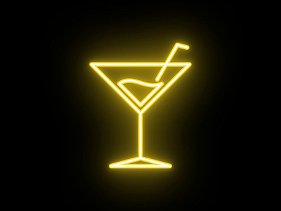 Cocktail glass alcohol animation bar beverage cocktail design digital drink glass icon liquor logo martini motion graphics neon party