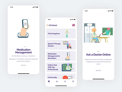 Stroke App Care for Stroke Patients app graphic design ui