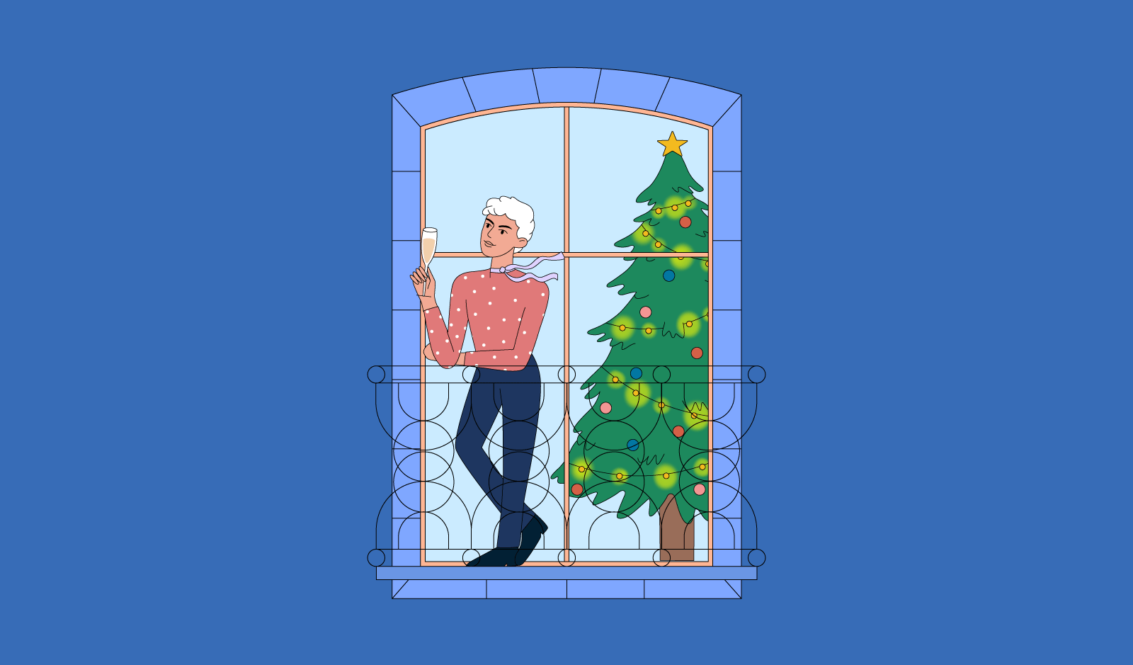 Christmas tree advent calendar boy christmas christmas tree illustration new year window