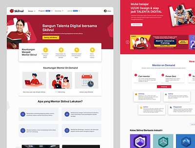 Skilvul - Web Design for Mentor on Demand design landing page mentor online course skilvul ui ux web design