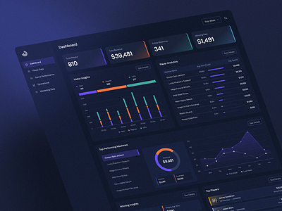 Sales Dashboard Dark dark dashboard design ui web