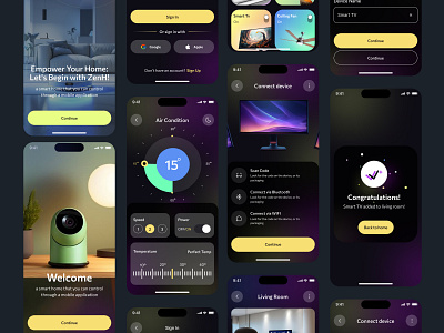 Smart Home Full App Design app design automation clean control design home homeautomation hometech interface interiordesign mobile app mobile design oripio remote smart smart devices smarthome technology ui ux