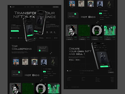 NoirNFT . Transform your NFT’s experience - Landing Page🔥 blockchain cryptocurrecy cryptotrading dashboard design dashboard ui ecommerce design ecommerce website design financialtechnology login page logo inspiration motion graphics nft product design website design