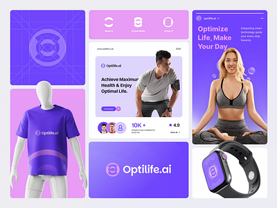 Optilife.ai - AI Assistance Branding ai animate artificial intelligence assistant b2b brand branding company profile crossfit dipa inhouse exercise fitness healthy saas sport startup training visual identity workout yoga