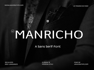 A Luxury Sans Serif Font - UT Manricho branding design font graphic design illustration logo type design typography ui vector