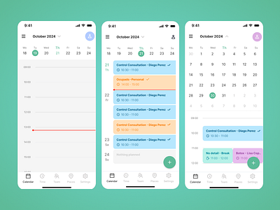 Book appointments on the calendar. Agenda for health and beauty. ai app appointment beauty book booking calendar design medical planning schedule ui ux webdesign