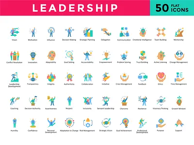 Leadership Icon Pack - Flat training