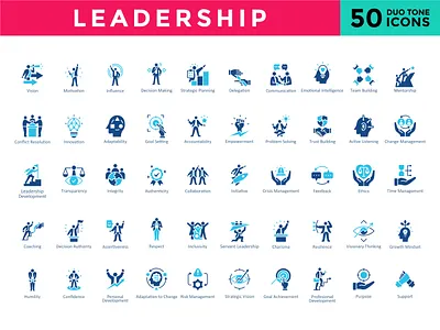 Leadership Icon Pack - Duotone training