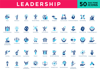 Leadership Icon Pack - Duotone training