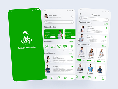 Online Consultation Mobile App appointment clinic consultation design doctor health health care health consultation interface medical medical mobile app medicine mobile app online consultation pharmacy ui ux web website wellness