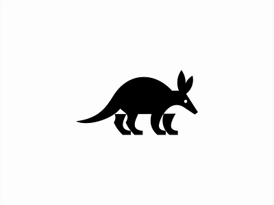 Minimalist Aardvark Logo aardvark animal bold branding design emblem geometric icon identity illustration logo mark minimalist modern nature safari symbol vector wildlife