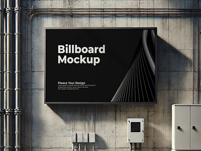 Realistic 3D Billboard Mockup Set | Earvis Design graphic design