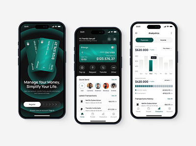 Bitengo - Finance Mobile App bank banking banking design clean cool design finance finance design mobile app mobile app design mobile banking design mobile finance ui uiux ux