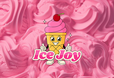 Logo mascot in Groovy style / Ice cream brand design brand identity branding concept art graphic design groovy style ice cream ice cream design logo logo design logotype mascot merch package design product packaging social media post vector visual identity