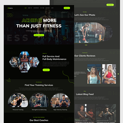 Fitness lending page ui