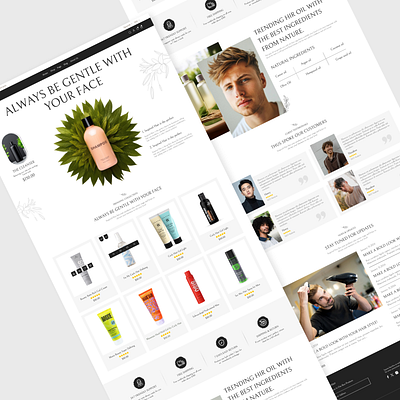 Hair Care Website ui