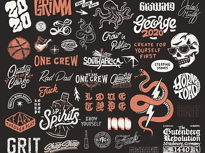 2020 Illustration Stack 2020 design graphic hand lettering illustration lettering texture thattypeguy type design typography