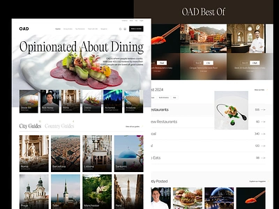 Culinary Review Platform creative culinary design ecommerce food minimal restaurants review travel ui ux web website