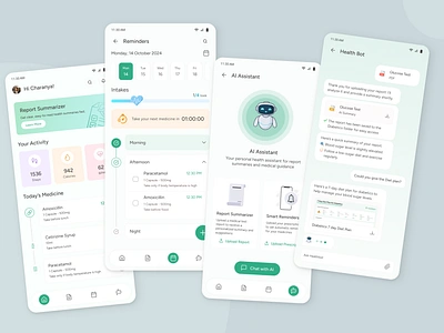 HealthSync: Smarter Reports, Timely Reminders adobe xd ai appdesign b2b figma health app healthcare medicalreports mobile app product design remindersystem reportsummarizer sketch smartreminder ucd uiux usability user experience ux ziplin