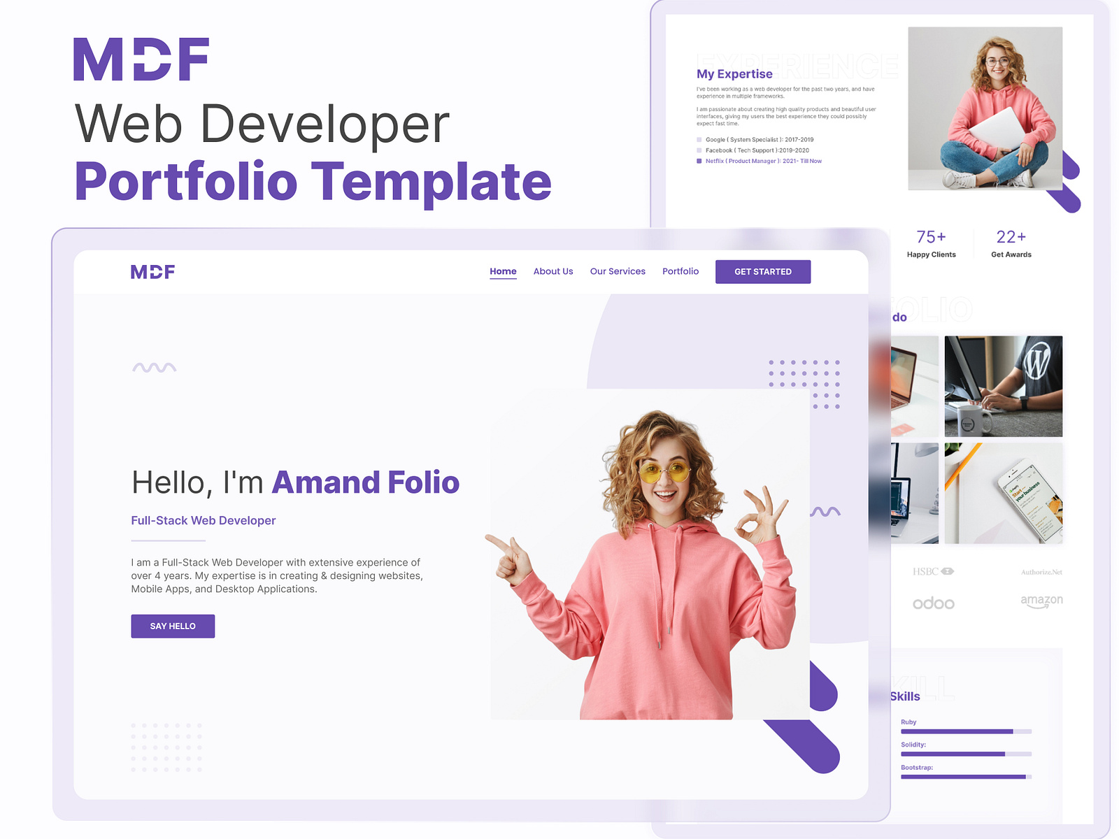 Mydevfolio – One Page Web Developer Portfolio Template by Mahmudul ...