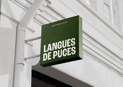 Langues de Puces - Brocante Branding bold brand design branding brocante design fun graphic design identité visuelle illustration logo merchandising second hand dealer stickers visual identity