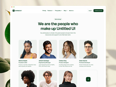 Our team — Untitled UI about us careers team team page web design