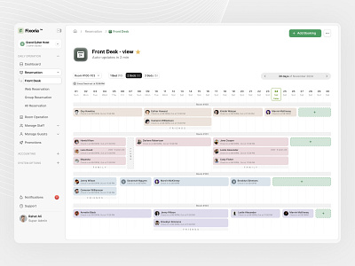 Front Desk - View calendar calendar chart calendar dashboard calendar front desk calendar view front desk front desk cal front desk hotel minimal calendar