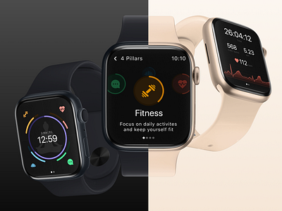 Health Watch Tracker fitness health tech health tracker personal health smart tracker smart watch ui ui design uiux uiux design user experience user interface ux ux design wellness journey