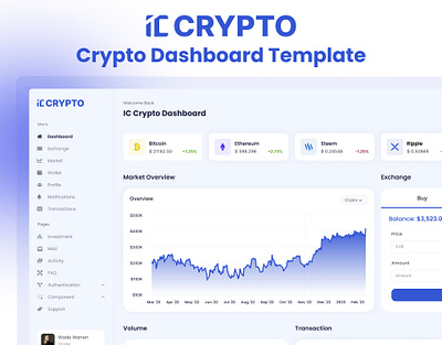 IC Crypto – Free Bootstrap Crypto Dashboard Template bootstrap crypto dashboard cryptocurrency css3 dashboard dashboard template design designtocodes free ic crypto