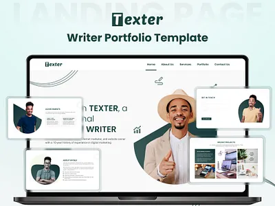 Texter – Writer Portfolio One Page Template bootstrap creative writers css3 d2c design designtocodes landing page one page one page template onepage personal portfolio portfolio template template texter ui ux writer writer portfolio