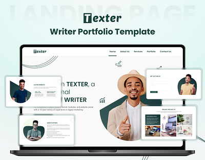 Texter – Writer Portfolio One Page Template bootstrap creative writers css3 d2c design designtocodes landing page one page one page template onepage personal portfolio portfolio template template texter ui ux writer writer portfolio