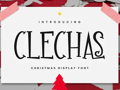 Clechas Christmas Display Font animation branding christmas design font fonts graphic design holiday logo nostalgic